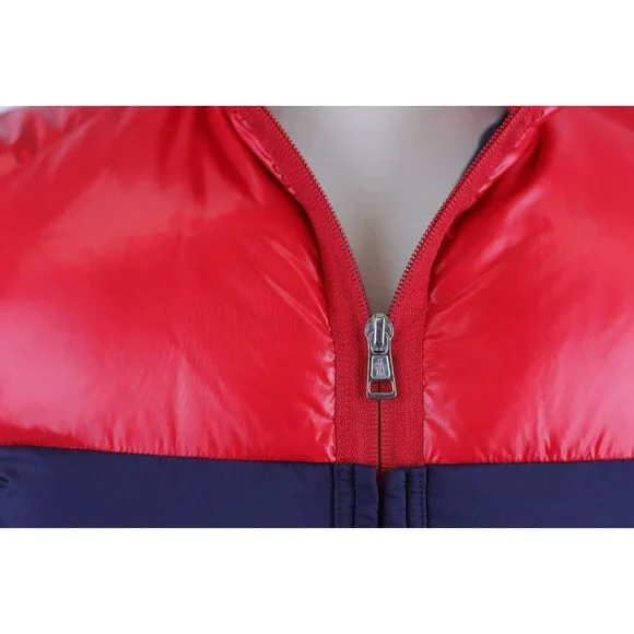 $1,940 Moncler Konic Contrast-Panel Quilted-Down Coat SZ 1/S NEW